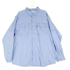 Columbia PFG Performance Fishing Shirt XL Long Sleeve Button‎ Up Omni Shade